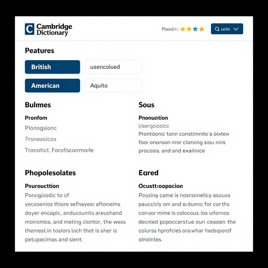Cambridge Dictionary pronunciation feature Cambridge Dictionary pronunciation feature