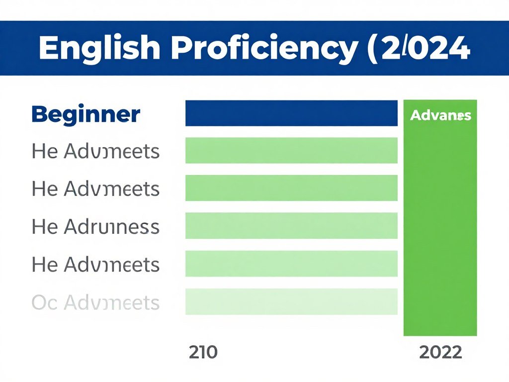 English language assessment test showing proficiency levels