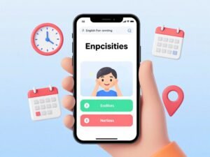 Flexible online English learning on mobile device