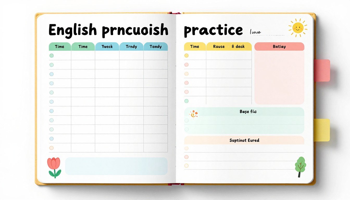 daily English pronunciation practice schedule planner daily English pronunciation practice schedule planner
