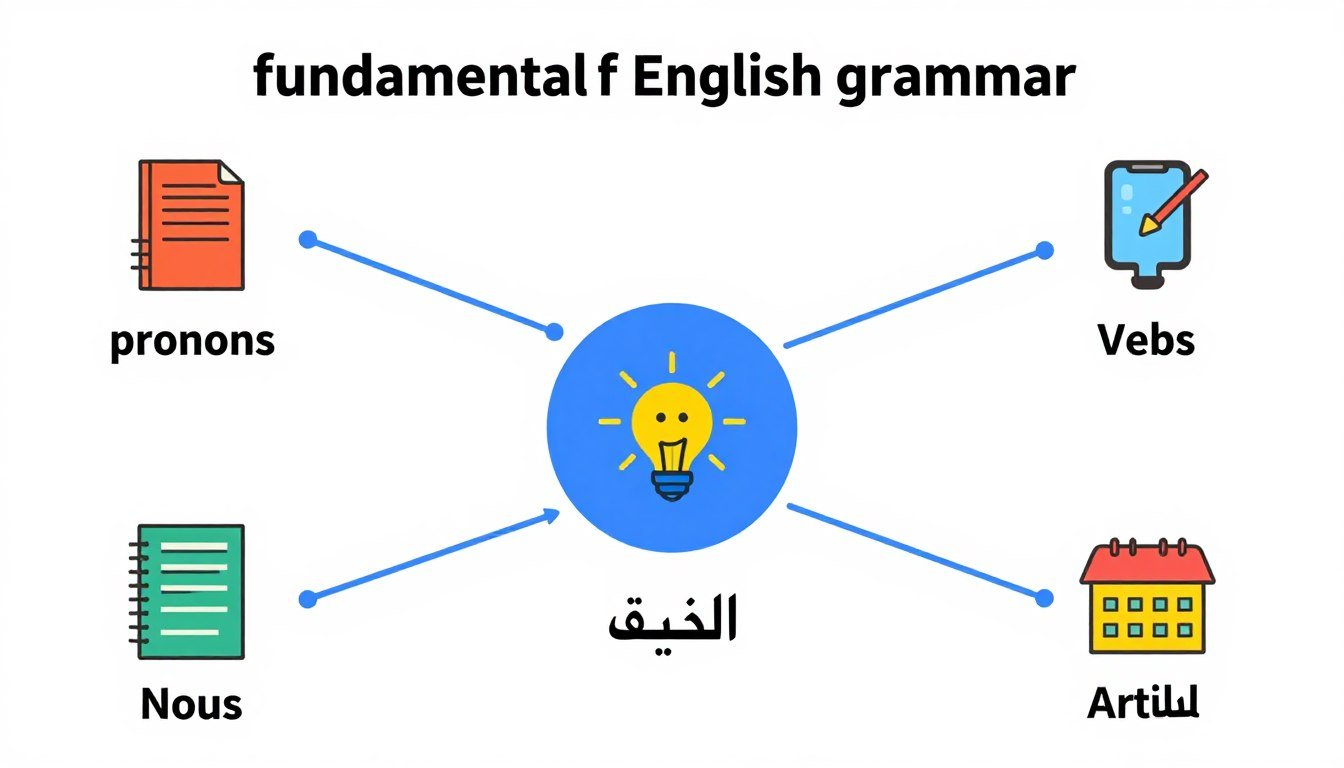 عناصر قواعد اللغة الإنجليزية الأساسية والضمائر والأفعال
